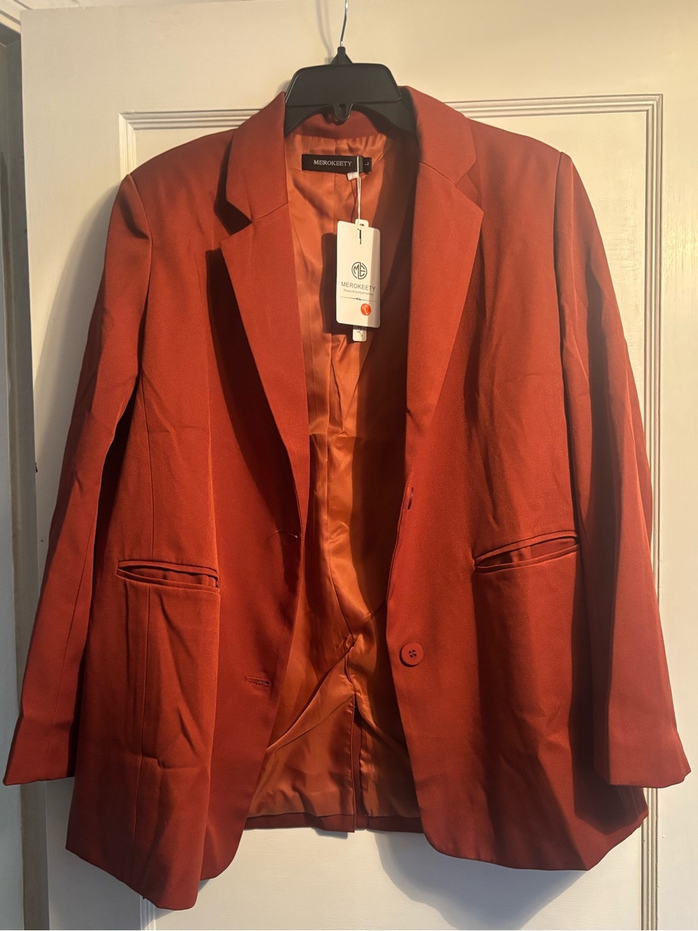 Rust Orange Women's Blazer Jacket